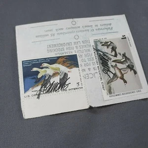 1977 Iowa Conservation Commission Resident Hunting License + Stamps - Picture 1 of 1