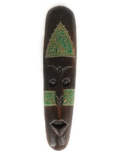 Tribal Tiki Mask 20" Green - Tattoo Primitive Art | #wib370350g - Picture 1 of 1