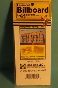 BILLBOARD SIGN ( MAKE YOUR OWN SIGN) BY BLAIR LINE N SCALE # 1550 - Picture 1 of 2