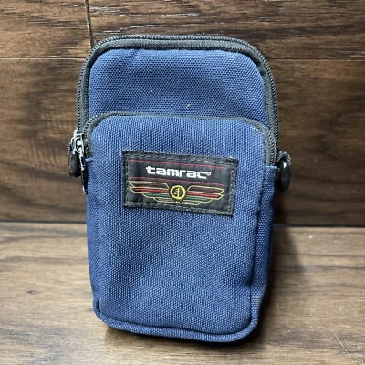 Tamrac Digital Camera Double Pouch Side Bag No Shoulder Strap Navy Blue - Image 1 of 4