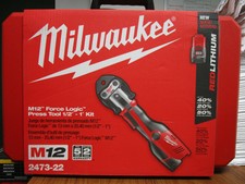 Milwaukee M12 Force Logic Press Tool 1/2" - 1" Kit 2473-22 BRAND NEW