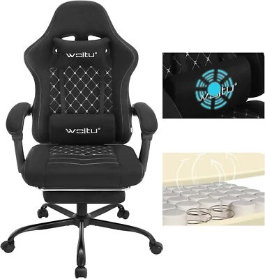 WOLTU Massagegerät Ergonomischer Gaming Stuhl Schreibtischstuhl Computerstuhl 150KG DE
