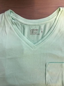 Jockey Microfiber Stretch Women V-neckline Pocket Top, Green [L] - Picture 1 of 2