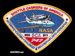 ORIGINAL - SHUTTLE CARRIERS OF AMERICA - SCA - NASA - 905 - 911-747 SPACE PATCH - Picture 1 of 4