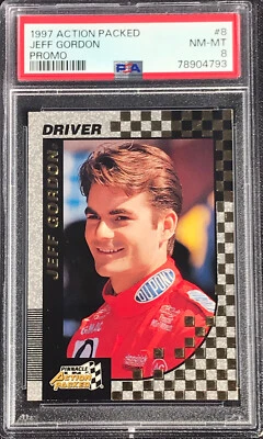 1997 Action Packed JEFF GORDON PROMO #8 PSA 8 NM-MT ~  1 of 1 - only 2 higher - Image 1 of 2