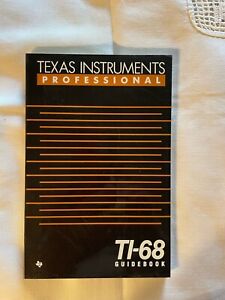 Texas Instruments Professional TI-68 calculator manual guidebook 1989