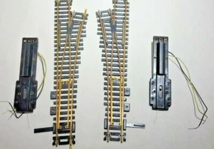 HO Scale Atlas #4 Custom-Line Switches Right & Left Turn Switch W/ Motors, A+A+ - Picture 1 of 5