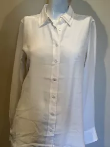 Equipment Femme 100% Seide Bluse Gr. XS cremeweiß Hemd mit Knopfleiste - Bild 1 von 5