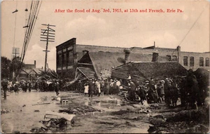 ERIE, PENNSYLVANIA - FLOOD DISASTER OF 1915 - OLD POSTCARD - Bild 1 von 2