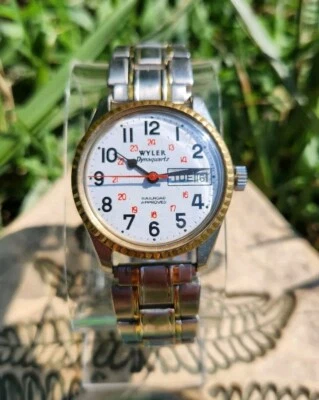 Vtg 60's Wyler Dynaquartz Railroad Approved Lifeguard Men's 33mm Watch Automatic - Image 1 of 4