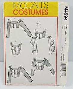 McCall's #4994 Renaissance Princess Bodice (Sizes 6-12) Sewing Pattern UNCUT - Picture 1 of 10