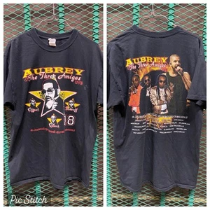 2018 Aubrey Three Amigos Drake Tour T-Shirt Black Size Large Double Side - Picture 1 of 5