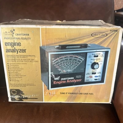 Analisador de motor vintage Sears Craftsman 28-21040 com acessórios ~ Não testado - Imagem 1 de 4