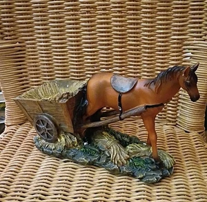 Pferd und Wagen Weinflaschenhalter aus Resin - Bild 1 von 12