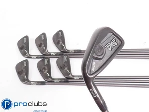 Left Handed PXG 0317ST Black 4-PW IRON SET Steelfiber Stiff Flex Graphite 432936 - Picture 1 of 6