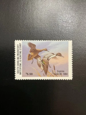 1983 South Carolina Duck Stamp - Hunter. MNHOG  Free Shipping - Image 1 of 2