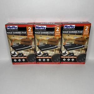 Hefty Max Shrink-Pak, 6 Large Vacuum Bags, Water & Tear Resistant, Brand New - Picture 1 of 7