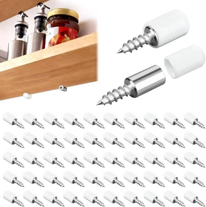 50 Pezzi Perni Supporti per Mensole, Pioli Di Supporto per Mensole Con Manicotto - Foto 1 di 12