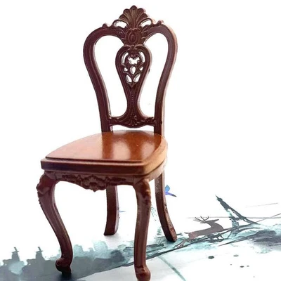 1:12 Sedia per casa delle bambole Fatta a mano Giochi di imitazione, Accessori - Immagine 1 di 4