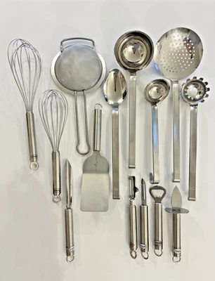 HUGE 14 Pieces Lot ROSLE Stainless Steel Kitchen Utensils 18/10 GERMANY - Image 1 of 4
