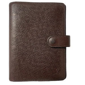 LOUIS VUITTON R20434 Agenda PM Taiga Brown Note Cover Authentic - Picture 1 of 13