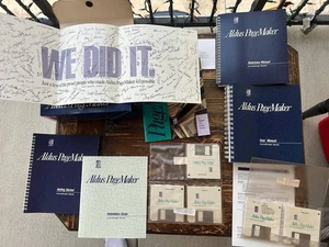 Juego en caja Aldus PageMaker 1.0 para Macintosh 1986 con discos, manuales, póster - Imagen 1 de 21