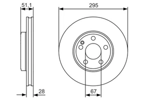 Bosch Front Brake Disc Rotor for Mercedes-Benz B-Class 246 1.6L M 270 2011-On - Picture 1 of 5