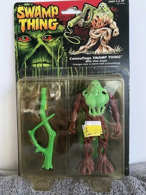 Figura de acción Kenner Swamp Thing camuflaje intercambio cosa con caja de vid Foto 1 de 3