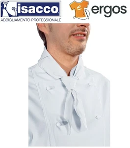 Isacco TRIANGLE white scarf uniform cook kitchen chef pizza maker dishwasher - Picture 1 of 2
