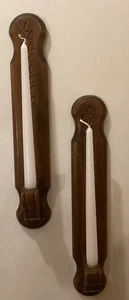 Vintage Wohndeko 2er Set Wandleuchter/Kerzenhalter aus Holz  - Bild 1 von 6