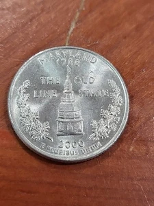 2000 D Maryland State Quarter Cent Coin From US Mint 25 Cents The Old Line 1788 - Picture 1 of 4