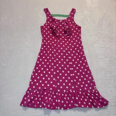 Juicy Couture Girls Size 10 Dress Pink With White Polka Dots Ruffle Hem $118 - Image 1 of 4