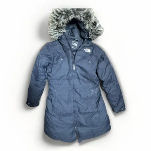 The North Face Women’s Arctic Parka Down HyVent Winter Coat Black Sz Medium Ski - Picture 1 of 8