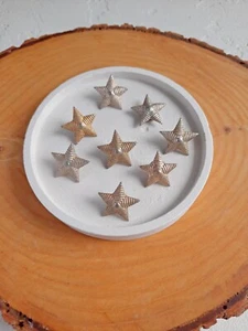 8 pcs USSR SOVIET Army Military gold BIG STAR Pin Badge for Shoulder Boards #28 - Picture 1 of 4
