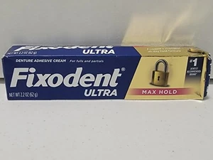 Fixodent Ultra Max Hold Denture Adhesive Cream 2.2 oz - Picture 1 of 2