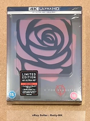 V FOR VENDETTA - UK EXCLUSIVE TITANS OF CULT 4K UHD + BLU RAY STEELBOOK - NEW - Image 1 of 4