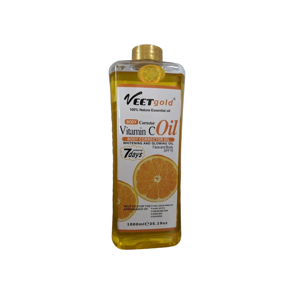 Veet Gold Vitamin C Face Body Whitening Glowing corrector Oil SPF15 - Image 1 of 4