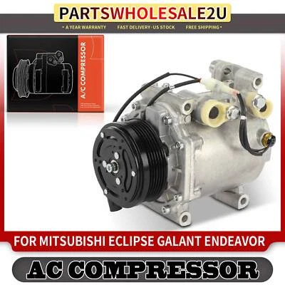 Compresor de aire acondicionado con embrague para Mitsubishi Eclipse 2006-2010 2012 Galant Endeavor Foto 1 de 4