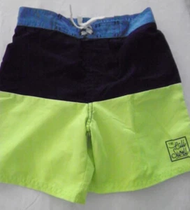 Boys H & M Swim Trunks, Size 6-8, Color: Navy, Green, and Neon Yellow - Picture 1 of 3