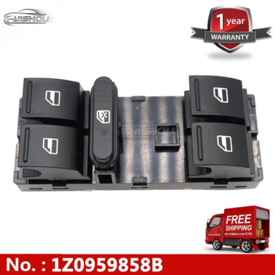 Nuevo 1Z0959858B Interruptor Maestro Ventana Eléctrica Delantero Para Skoda Fabia Octavia Excelente Foto 1 de 4