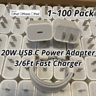 For iPhone 14/13/12/11/XR iPad 20W USB C Fast Wall Charger PD Power Adapter Lot