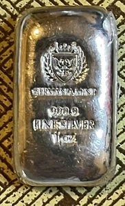 Germania Mint 1-oz Silver Cast Bar BU+ Extra 1 Gram Silver ￼ - Picture 1 of 2