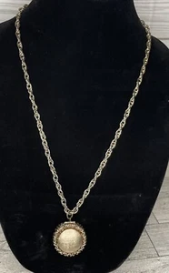 Vintage Avon Goldton 24"" Halskette Medaillon, Pin Medaillon Oma Kern - Bild 1 von 5