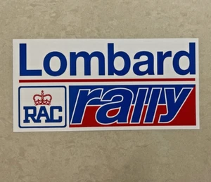 Pegatina LOMBARD RAC Rally Motorsport laminada 300 mm x 150 mm - Imagen 1 de 3