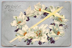 Postcard: Easter, Embossed, Metallic, Raphael Tuck, No. E. 2901, Posted 1909 - Picture 1 of 2