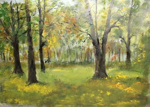IMPRESSIONISTISCHES ÖLGEMÄLDE WALDLANDSCHAFT - Bild 1 von 12