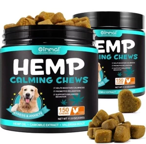 150 Hemp Calming Chews for Dogs β Stress & Anxiety Relief, Relaxation Aid - Picture 1 of 9