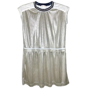 J. Crew Crewcuts Gold Tan Shimmer Short Sleeve Dress Size 10 - Picture 1 of 7
