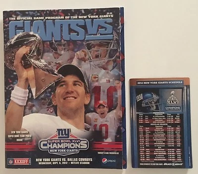 NY Giants Super Bowl XLVI Champions 2012 Banner Raising Program Eli Manning - Image 1 of 4