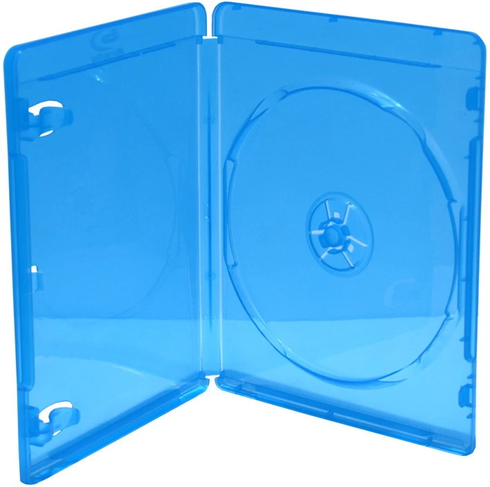 100 Blu-ray Hüllen 1er Box 11 mm für je 1 BD / CD / DVD blau - Bild 1 von 1